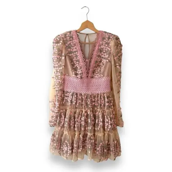 Bronx and Banco Megan Mini Dress in Rose Pink Medium (6 US) Women’s - Picture 2 of 12